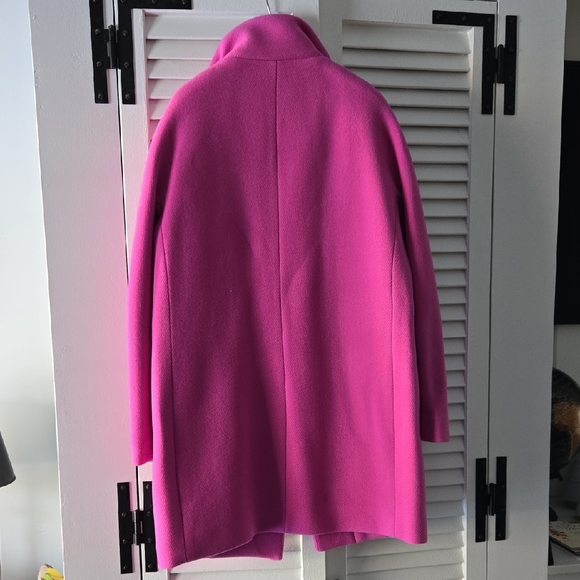 J. Crew Vibrant Pink Pea Coat - Picture 3 of 3